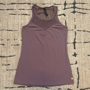 90 Degree by Reflex Laser Cut Mesh Athletic Tank Top, Size S